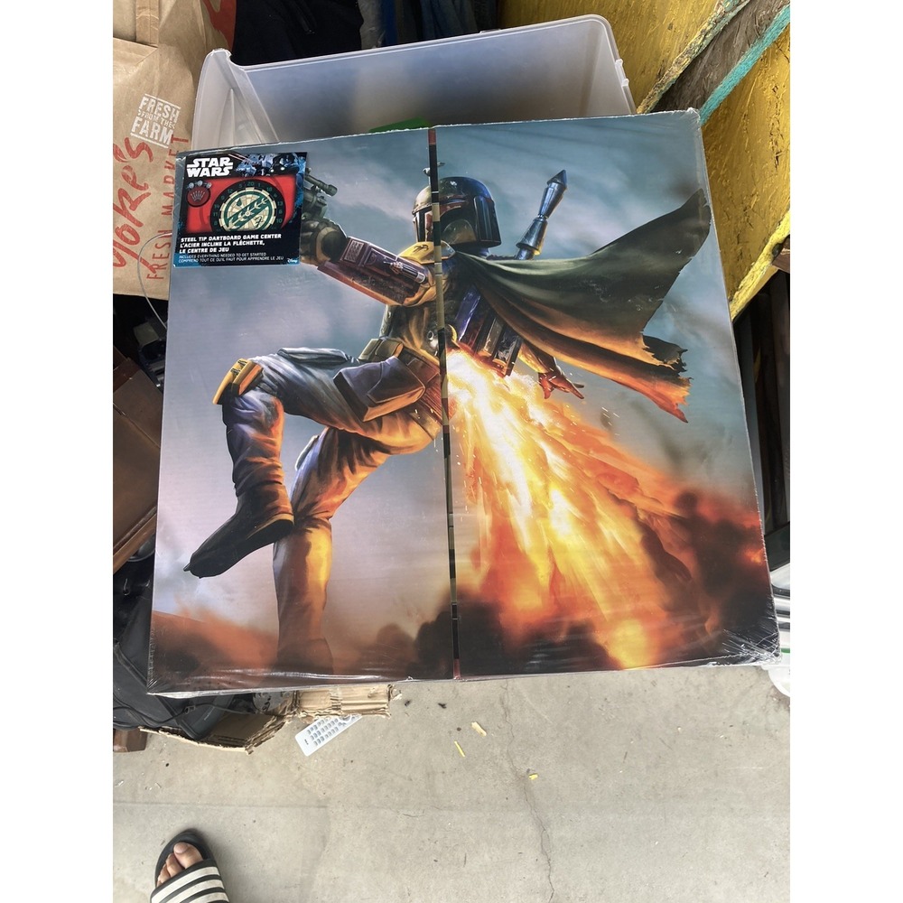 Star Wars Halex Boba Fett Doubled Sided Dart Board Game New Sealed